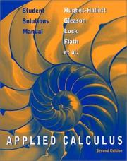 Cover of: Student Solutions Manual to accompany Applied Calculus, 2nd Edition