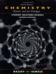 Cover of: Chemistry, Student Solutions Manual: Matter and Its Changes