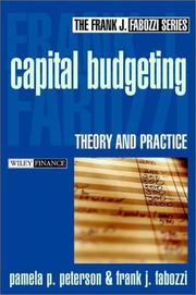 Cover of: Capital Budgeting by Pamela P. Peterson, Frank J. Fabozzi