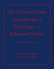 Cover of: The Concise Corsini Encyclopedia of Psychology and Behavioral Science (Concise Encyclopedia of Psychology)