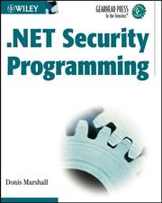 Cover of: .NET Security Programming (Gearhead Press - In the Trenches)