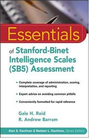 Cover of: Essentials of Stanford-Binet Intelligence Scales (SB5) Assessment (Essentials of Psychological Assessment)