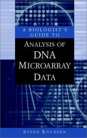 Cover of: A Biologist's Guide to Analysis of DNA Microarray Data