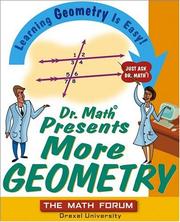 Cover of: Dr. Math Presents More Geometry: Learning Geometry is Easy! Just Ask Dr. Math.