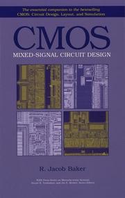 Cover of: CMOS Mixed-Signal Circuit Design by R. Jacob Baker