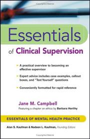 Cover of: Essentials of Clinical Supervision