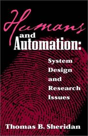 Cover of: Humans and Automation: System Design and Research Issues (Wiley Series in Systems Engineering and Management)