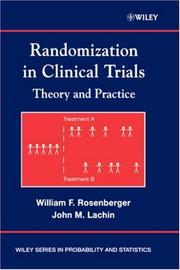 Cover of: Randomization in clinical trials by William F. Rosenberger, William F. Rosenberger