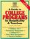 Cover of: A Guide to College Programs in Hospitality and Tourism
