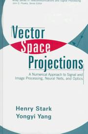 Cover of: Vector space projections by Henry Stark