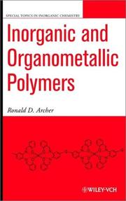 Cover of: Inorganic and Organometallic Polymers (Special Topics in Inorganic Chemistry)