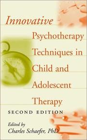 Cover of: Innovative psychotherapy techniques in child and adolescent therapy