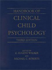 Cover of: Handbook of Clinical Child Psychology by 
