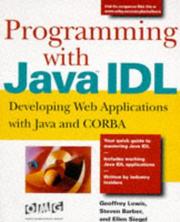 Cover of: Programming with Java IDL by Geoff Lewis