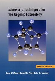 Cover of: Microscale techniques for the organic laboratory by Dana W. Mayo