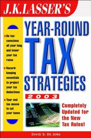 Cover of: J.K. Lasser's Year-Round Tax Strategies, 2003