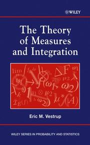Cover of: The Theory of Measures and Integration