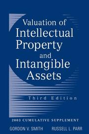 Cover of: Valuation of Intellectual Property and Intangible Assets | Gordon V. Smith
