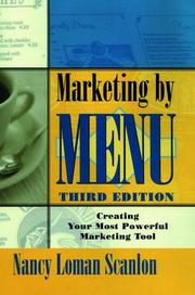 Cover of: Marketing by menu