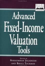 Cover of: Advanced Fixed-Income Valuation Tools by Narasimhan Jegadeesh, Bruce Tuckman