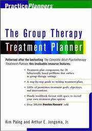 Cover of: The Group Therapy Treatment Planner by Kim Paleg, Arthur E. Jongsma