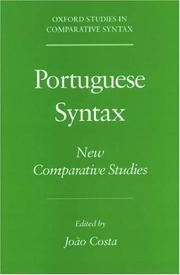 Cover of: Portuguese Syntax: New Comparative Studies (Oxford Studies in Comparative Syntax)