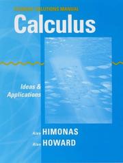 Cover of: Calculus, Student Solutions Manual: Ideas and Applications