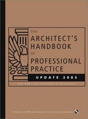 Cover of: The Architect's Handbook of Professional Practice: Update 2003