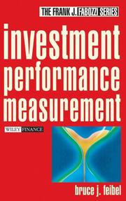 Cover of: Investment performance measurement by Bruce J. Feibel