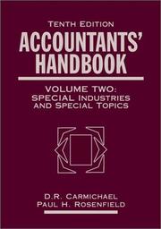 Accountants' handbook by D. R. Carmichael, Paul Rosenfield, Paul Rosenfield