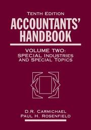 Cover of: Accountants' Handbook, Financial Accounting and General Topics, Vol. 2