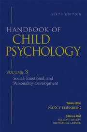 Cover of: Handbook of Child Psychology, Vol. 3 by 