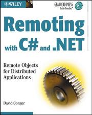 Cover of: Remoting with C# and .NET by David Conger