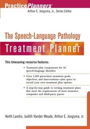 Cover of: The speech-language pathology treatment planner by Keith Landis