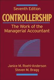 Cover of: Controllership by Janice M. Roehl-Anderson, Steven M. Bragg