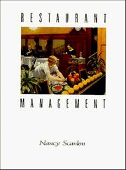 Cover of: Restaurant Management (Hospitality, Travel & Tourism) by Nancy Loman Scanlon