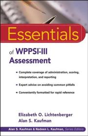 Cover of: Essentials of WPPSI-III Assessment