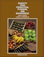 Cover of: Quantity Food Production, Planning, and Management