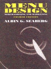 Cover of: Menu Design by Albin G. Seaberg