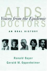 Cover of: AIDS Doctors: Voices from the Epidemic by Ronald Bayer, Gerald M. Oppenheimer
