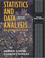 Cover of: Statistics and Data Analysis by Andrew F. Siegel, Charles J. Morgan