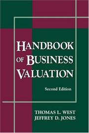 Cover of: Handbook of Business Valuation | 