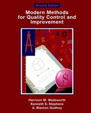 Cover of: Modern Methods For Quality Control and Improvement, 2nd Edition by Harrison M. Wadsworth, Kenneth S. Stephens, A. Blanton Godfrey