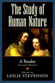 Cover of: The study of human nature: a reader