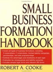 Cover of: Small business formation handbook
