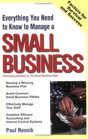 Cover of: Everything you need to know to start your own small business