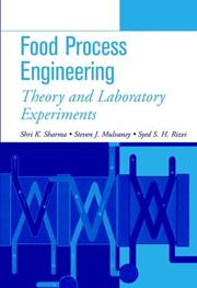 Cover of: Food Process Engineering by Shri K. Sharma, Steven J. Mulvaney, Syed S. H. Rizvi