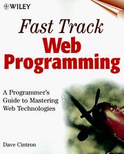 Cover of: Fast Track Web Programming | Dave Cintron