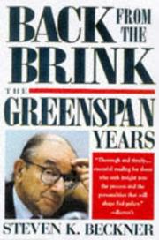 Cover of: Back from the Brink by Steven K. Beckner, Steven K. Beckner