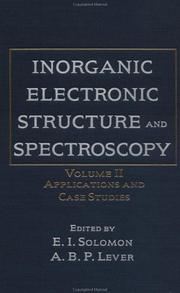 Cover of: Applications and Case Studies, Volume 2, Inorganic Electronic Structure and Spectroscopy by 